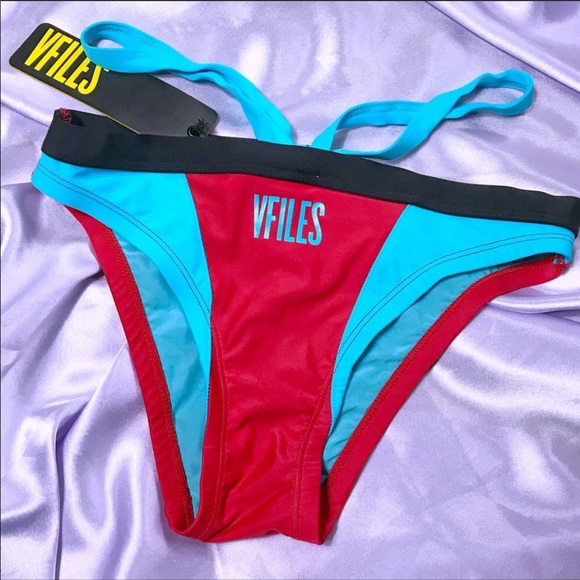 ‼️ SOLD ‼️ VFILES Aqua red bikini bottom. - Picture 2 of 6